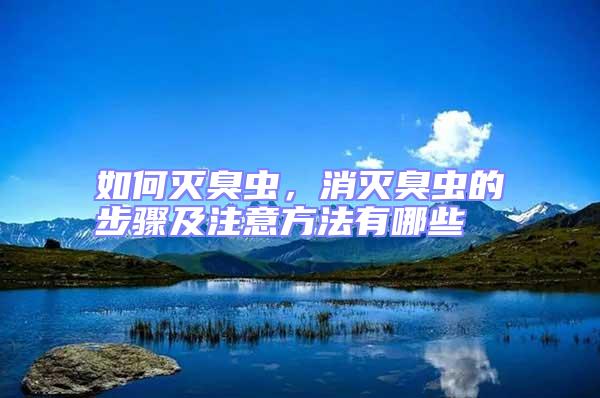 如何滅臭蟲，消滅臭蟲的步驟及注意方法有哪些