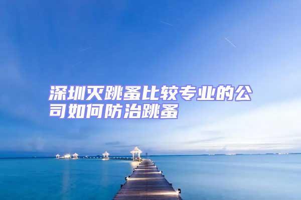 深圳滅跳蚤比較專業的公司如何防治跳蚤