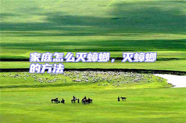 家庭怎么滅蟑螂，滅蟑螂的方法