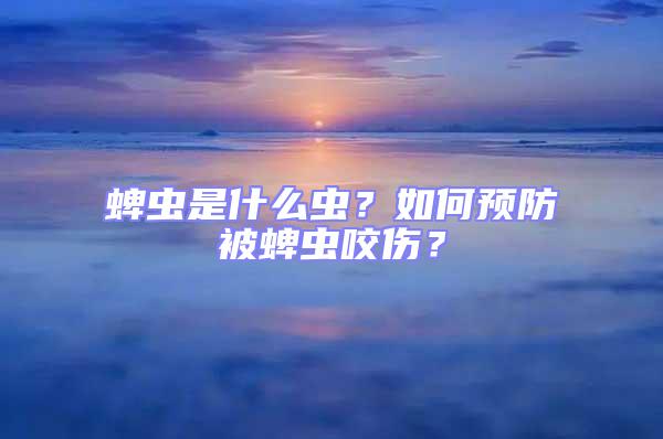 蜱蟲是什么蟲？如何預(yù)防被蜱蟲咬傷？