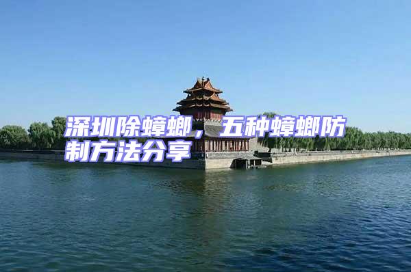 深圳除蟑螂，五種蟑螂防制方法分享