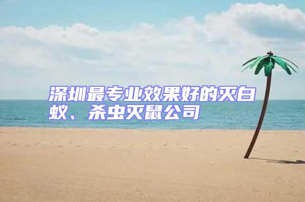 深圳最專業(yè)效果好的滅白蟻、殺蟲滅鼠公司