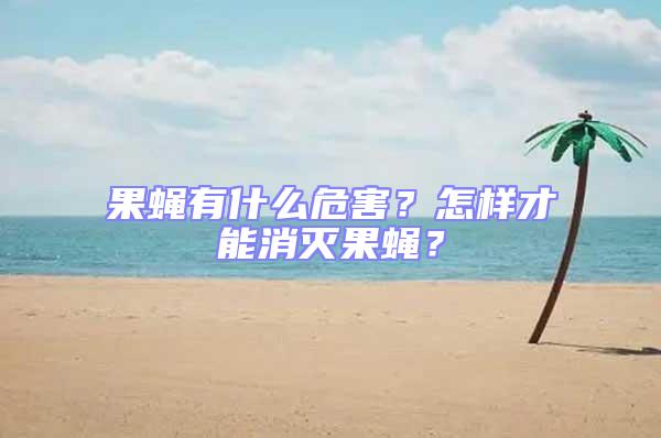 果蠅有什么危害？怎樣才能消滅果蠅？