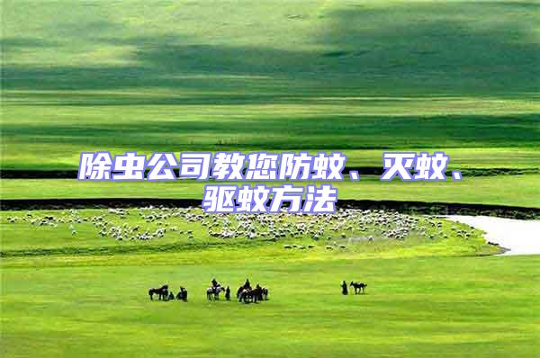 除蟲(chóng)公司教您防蚊、滅蚊、驅(qū)蚊方法