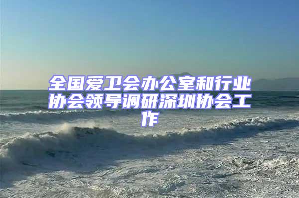 全國愛衛(wèi)會辦公室和行業(yè)協(xié)會領(lǐng)導(dǎo)調(diào)研深圳協(xié)會工作