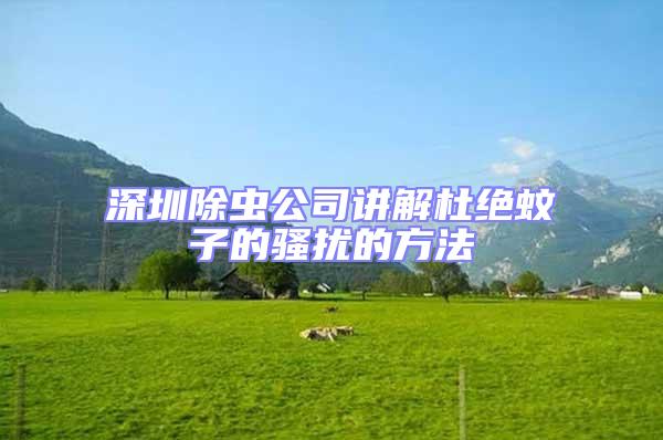 深圳除蟲公司講解杜絕蚊子的騷擾的方法