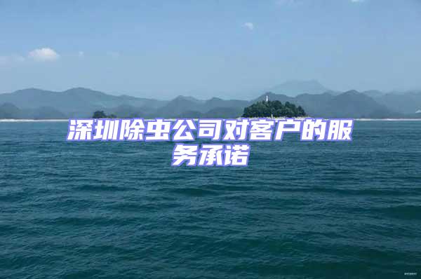 深圳除蟲公司對客戶的服務(wù)承諾