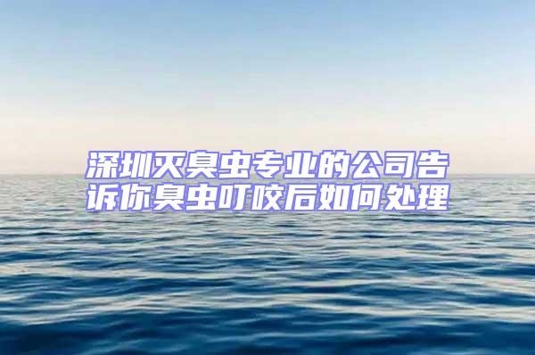 深圳滅臭蟲專業的公司告訴你臭蟲叮咬后如何處理