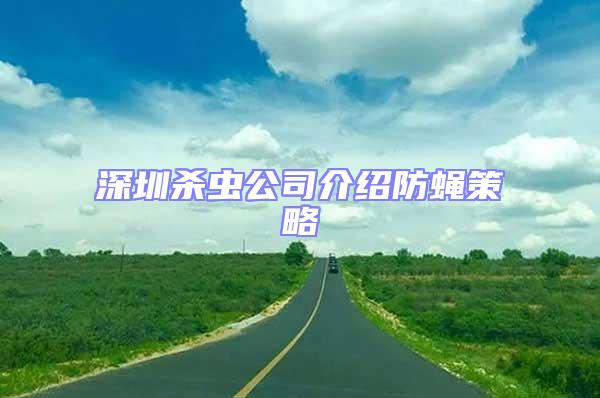 深圳殺蟲公司介紹防蠅策略