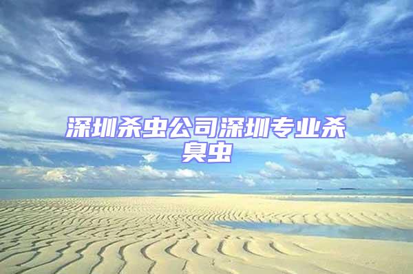 深圳殺蟲公司深圳專業殺臭蟲