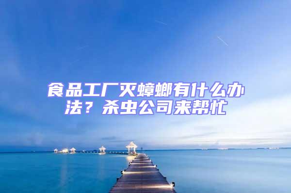食品工廠滅蟑螂有什么辦法？殺蟲(chóng)公司來(lái)幫忙