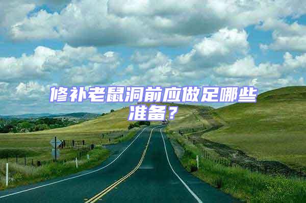 修補老鼠洞前應(yīng)做足哪些準(zhǔn)備？