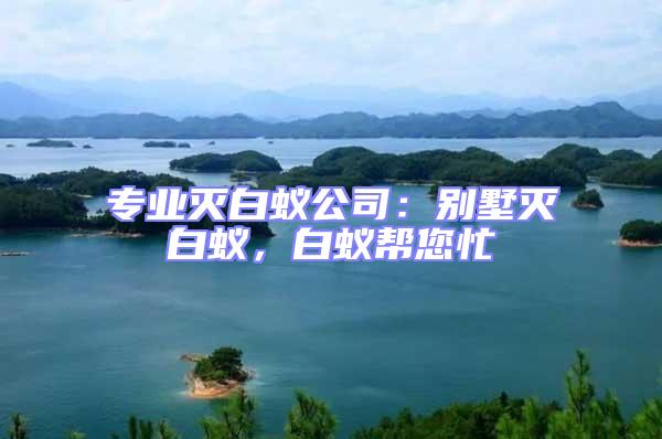 專業滅白蟻公司：別墅滅白蟻，白蟻幫您忙