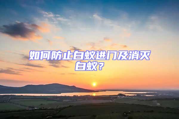 如何防止白蟻進門及消滅白蟻？