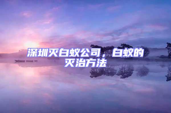 深圳滅白蟻公司，白蟻的滅治方法