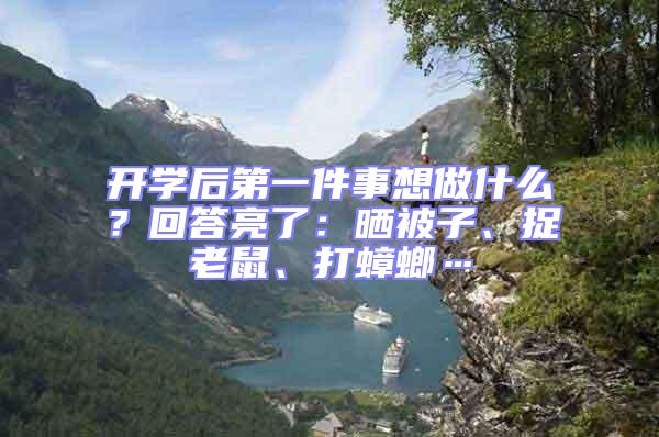開學后第一件事想做什么？回答亮了：曬被子、捉老鼠、打蟑螂…