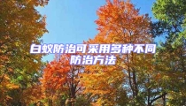 白蟻防治可采用多種不同防治方法