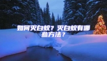 如何滅白蟻？滅白蟻有哪些方法？
