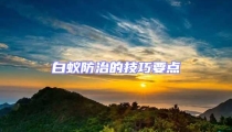 白蟻防治的技巧要點(diǎn)